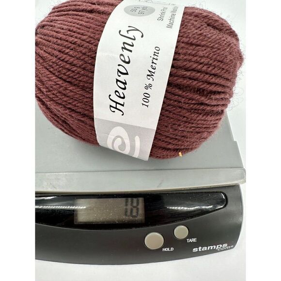 Elegant Heavenly Yarn Chocolate Brown Red Mint Green 100% Merino Wool Skein Lot - Picture 9 of 9